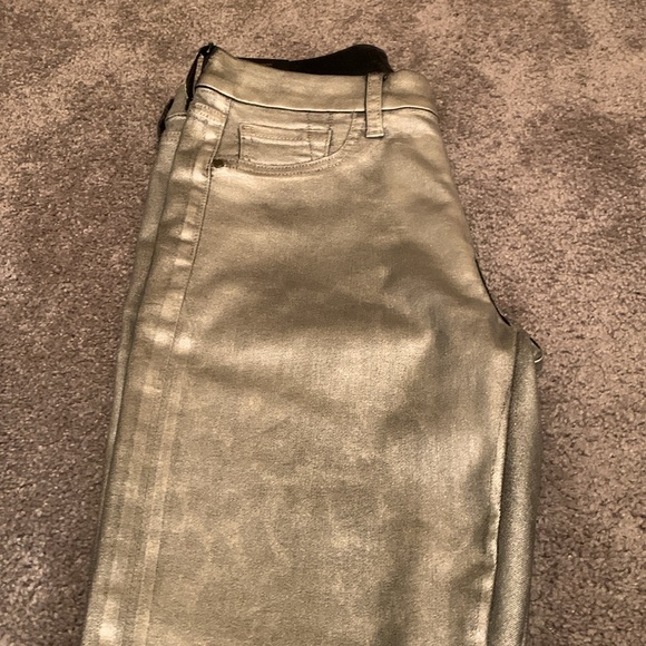 7 for all mankind coated silver jeans - Picture 5 of 7